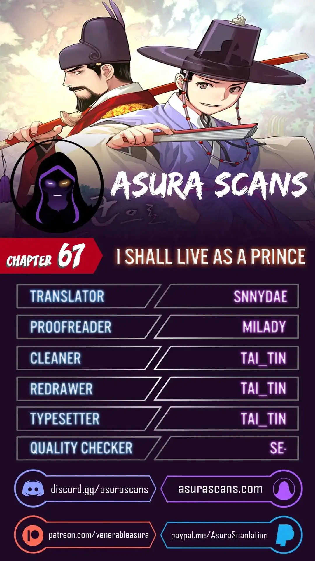 I Shall Live As a Prince Chapter 67 1